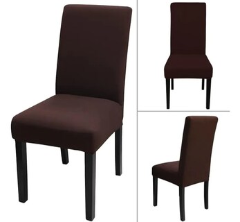 Foto 2 | Foto 2 | 8 Fundas Lisas Elásticas Protectoras Para Silla De Comedor