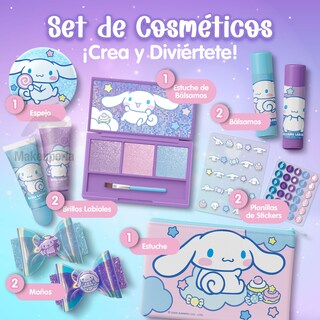 Foto 7 | Foto 7 | Makeuperia Maquillaje Para Niñas Cinnamon Roll Set De Maquillaje Infantil Lavable Con Bálsamos Brillos Paleta Con Brocha