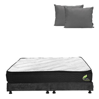 Foto 1 | Foto 1 | Colchón Dicasa Enzo King Size + Box Dicasa Gris Carbón + Almohada 2pack