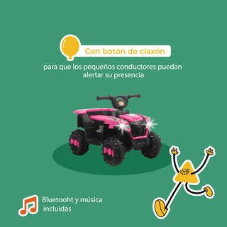 Foto 7 | Foto 7 | Kinene | Cuatrimoto Montable Eléctrica Con Música Luces Led Y Batería Recargable – Para Niños De 3 Años En Adelante