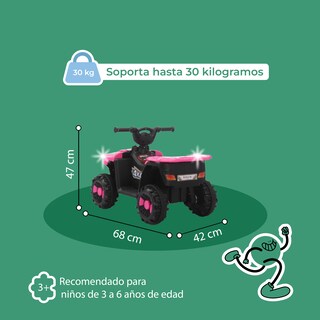 Foto 8 | Foto 8 | Kinene | Cuatrimoto Montable Eléctrica Con Música Luces Led Y Batería Recargable – Para Niños De 3 Años En Adelante