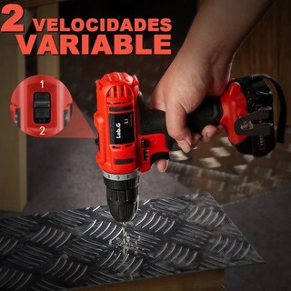 Foto 4 | Foto 4 | Taladro Percutor Lab.g Inalámbrico De 10mm 21v Rojo