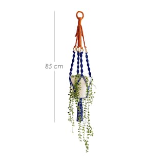 Foto 2 | Foto 2 | Colgante Decorativo Boho Azul Para Maceta Ilios Innova Tejido A Mano Para Plantas En Interior O Exterior