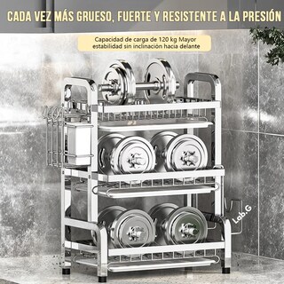 Foto 3 | Foto 3 | ''escurridor De Trastes Fregadero 3 Niveles Aceros Inoxidables Plteado ''