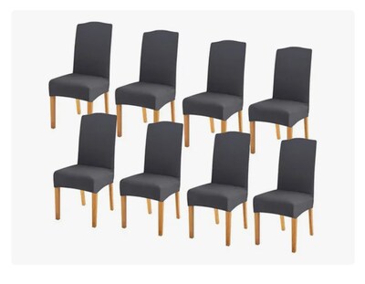 Foto 1 | Foto 1 | 8 Fundas Lisas Elásticas Protectoras Para Silla De Comedor