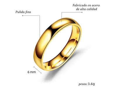 Foto 2 | Foto 2 | Anillo De Pareja Xtellar De Titanio Liso De Acero Inoxidable