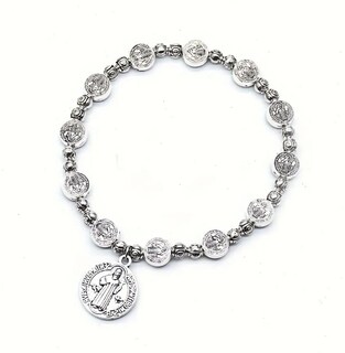 Foto 1 | Foto 1 | Pulsera Xtellar Con Medalla Católica De San Benito Y Rosario Cruzado Aliada De Protección Y Guía Espiritual