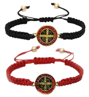 Foto 1 | Foto 1 | Xtellar Duo De Pulseras San Benito Cruz En Trenzado Amuleto Católico De La Suerte Para Todas Las Ocasiones