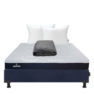 Foto 1 | Foto 1 | Colchón En Caja Spring Air Therapy Queen Size + Box Dicasa + Almohada Royal Twin + Protector Lux