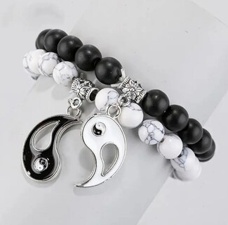Foto 4 | Foto 4 | Xtellar Pulsera Artesanal De Cuentas De Piedra Yin Yang Para Parejas