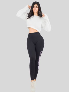 Foto 6 | Foto 6 | Set De 2 Legging Mujer Mallones Leggins Mayon Lic-0203-px2 Negro Y Marino Mallas Térmico