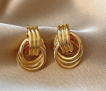 Foto 4 | Foto 4 | Aretes Xtellar De Nudo Chapado En Oro 18k Para Mujer - Joyería Fina Elegante Y Duradera