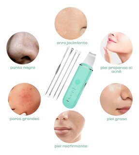 Foto 2 | Foto 2 | ''limpiador Facial Exfoliación Espátulas Ultrasónico Eléctrico Azul Turquesa ''