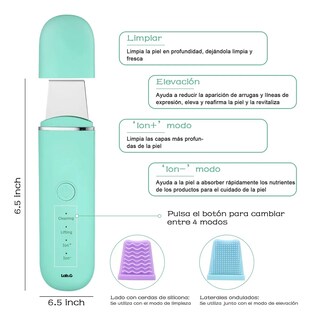 Foto 3 | Foto 3 | ''limpiador Facial Exfoliación Espátulas Ultrasónico Eléctrico Azul Turquesa ''