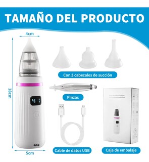 Foto 2 | Foto 2 | Aspirador Nasal Bebe Electrico Blanco Con Rosa