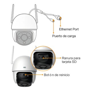 Foto 3 | Foto 3 | Cámara De Seguridad Exterior 5mp Eo Safe Imports Esi-21828 Blanco