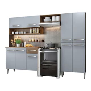 Foto 1 | Foto 1 | Cocina Integral Completa Modular Madesa Emilly Color Gris Y Marrón