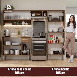 Foto 7 | Foto 7 | Cocina Integral Completa Modular Madesa Emilly Color Gris Y Marrón