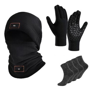 Foto 1 | Foto 1 | Conjunto Gorro Calcetas Guantes Y Cuello 8pzs Eo Safe Imports Esi-21858 Negro