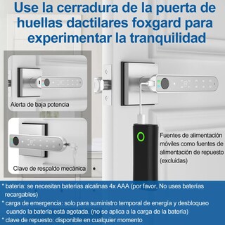 Foto 2 | Foto 2 | Cerradura Eléctrica Inteligente Digital Eo Safe Imports Esi-21825 Plateado