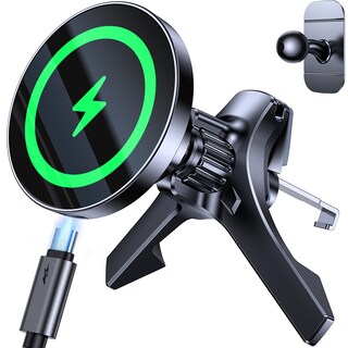 Foto 1 | Foto 1 | Cargador De Coche Magsafe Inalámbrico De 15 W Para Iphone Color Negro - Venta Internacional.