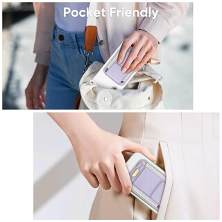 Foto 7 | Foto 7 | Tarjetero Magsafe De Wallet Finpac Rfid Para 6 Tarjetas Color Morado Claro - Venta Internacional.