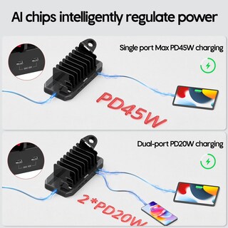 Foto 5 | Foto 5 | Estación De Carga Usb-c De Unitek 60 W 6 Puertos Base De Carga Rápida - Venta Internacional.