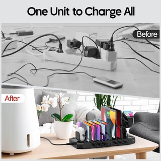 Foto 7 | Foto 7 | Estación De Carga Usb-c De Unitek 60 W 6 Puertos Base De Carga Rápida - Venta Internacional.