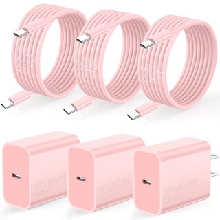 Foto 1 | Foto 1 | Cargador Usb C Vanovei De 20 W Paquete De 3 Con Cables De 6 Pies Rosa - Venta Internacional.
