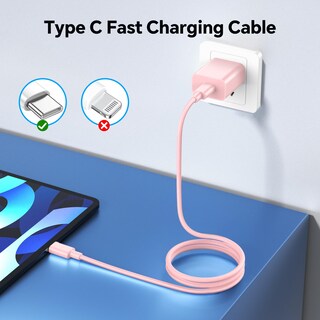 Foto 5 | Foto 5 | Cargador Usb C Vanovei De 20 W Paquete De 3 Con Cables De 6 Pies Rosa - Venta Internacional.