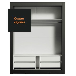 Foto 8 | Foto 8 | Ropero Closet Madesa Dallas Plus 2 Puertas 1 Espejo Nm 1