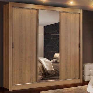 Foto 1 | Foto 1 | Ropero Closet Madesa Mônaco 3 Puertas 1 Espejo Marrón 10