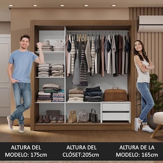 Foto 5 | Foto 5 | Ropero Closet Madesa Sublime 3 Puertas 1 Espejo Mn 1