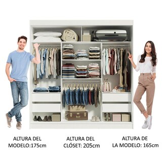 Foto 4 | Foto 4 | Ropero Closet Madesa Reno 3 Puertas 4 Cajones Bm 1