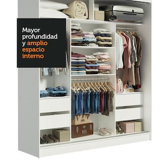 Foto 6 | Foto 6 | Ropero Closet Madesa Reno 3 Puertas 4 Cajones Bm 1
