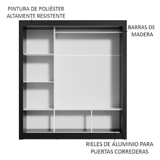 Foto 6 | Foto 6 | Ropero Closet Madesa Mônaco 3 Puertas 2 Espejos Nm