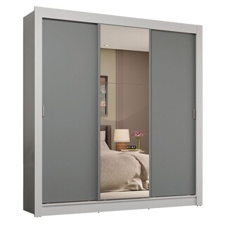 Foto 1 | Foto 1 | Madesa Ropero Closet Con 3 Puertas Y 1 Espejo Sublime Plus 10 - Blanco/gris