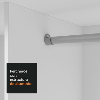 Foto 7 | Foto 7 | Madesa Ropero Closet Con 3 Puertas Y 1 Espejo Sublime Plus 10 - Blanco/gris