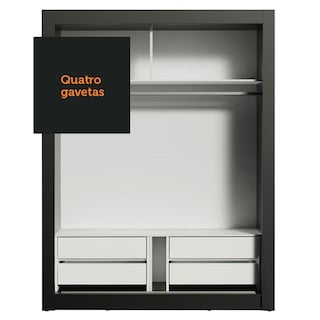 Foto 8 | Foto 8 | Ropero Closet Madesa Dallas Plus 2 Puertas 4 Cajones Nn