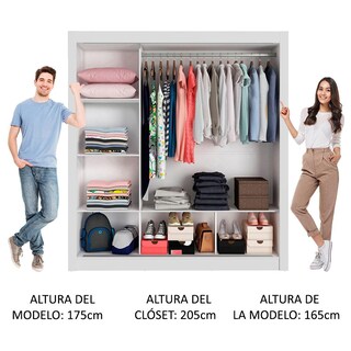 Foto 5 | Foto 5 | Ropero Closet Madesa Mônaco 3 Puertas 2 Espejos Blanco