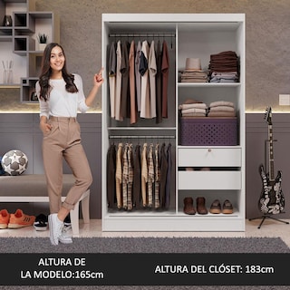 Foto 4 | Foto 4 | Ropero Closet Luke Madesa 2 Puertas Con Cajón Con Llave Bb 1