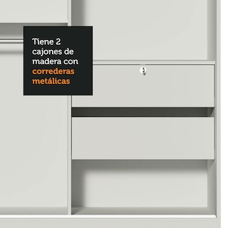 Foto 7 | Foto 7 | Ropero Closet Luke Madesa 2 Puertas Con Cajón Con Llave Bb 1