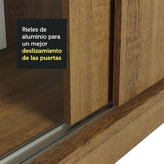 Foto 8 | Foto 8 | Ropero Closet Madesa Luke 2 Puertas Corredizas Marrón 10