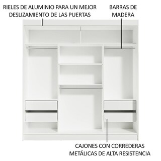 Foto 5 | Foto 5 | Ropero Closet Madesa Reno 3 Puertas 2 Espejos Bm 1