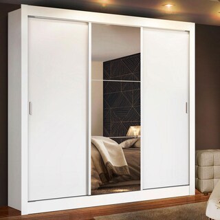 Foto 1 | Foto 1 | Ropero Closet Madesa Mônaco 3 Puertas 1 Espejo Color Blanco
