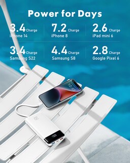 Foto 6 | Foto 6 | Power Bank Charmast 20000mah 20w De Carga Rápida Con Cables - Venta Internacional.