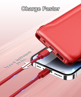 Foto 3 | Foto 3 | Cargador Portátil Tg90° Banco De Energía De 10000 Mah Con 3 Cables - Venta Internacional.