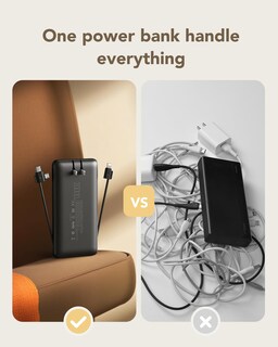 Foto 2 | Foto 2 | Power Bank Charmast C2046s 20000 Mah Con Enchufe De Pared De 20 W Pd - Venta Internacional.