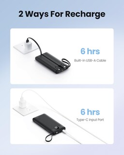 Foto 6 | Foto 6 | Cargador Portátil Coowisty Power Bank De 10000 Mah Con Usb-c Negro - Venta Internacional.