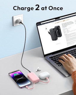 Foto 5 | Foto 5 | Power Bank A Addtop 5000 Mah Paquete De 2 Cables Integrados - Venta Internacional.